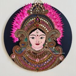 Hand-painted Goddess Lakshmi artwork for devotional decor